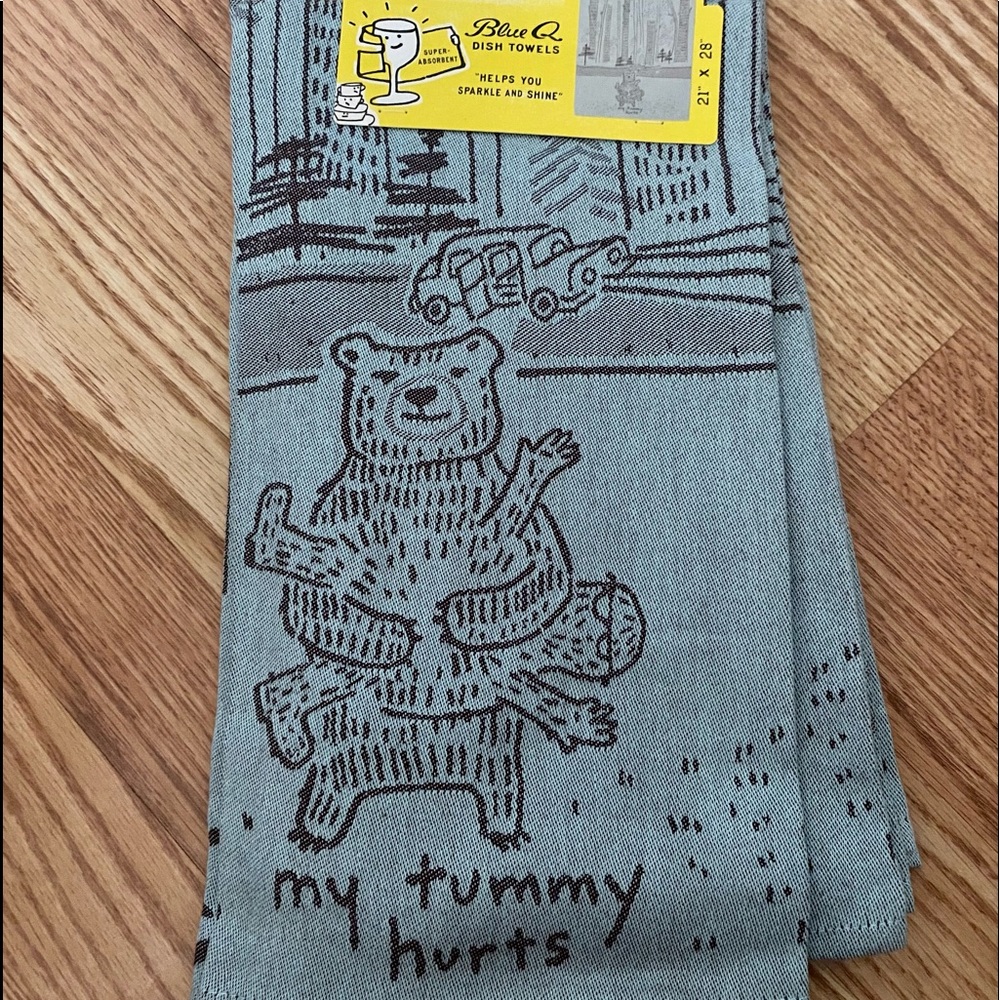 Blue Q My Tummy Hurts Kitchen Towel